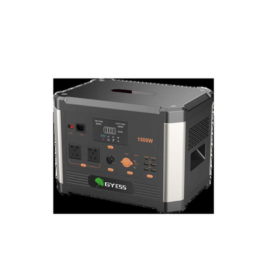 सौर पैनल के साथ 1.5kw पोर्टेबल बैटरी पावर स्टेशन