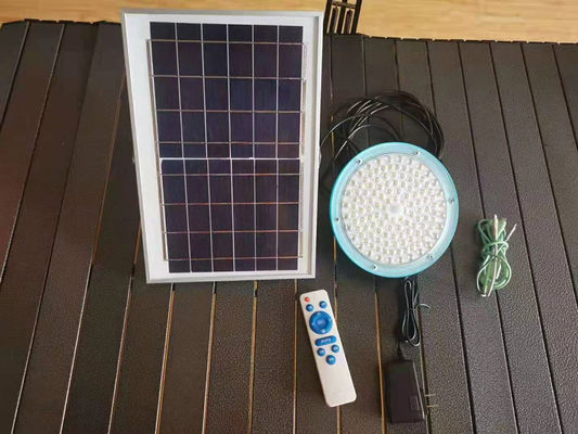 लाल और नीले स्ट्रोब समारोह के साथ यूएफओ 120W सौर आपातकालीन चार्जिंग लैंप