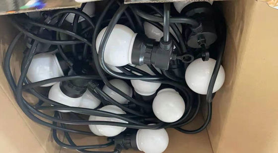 G50 G40 A60 हॉलिडे IP65 सोलर पावर्ड स्ट्रिप लाइट